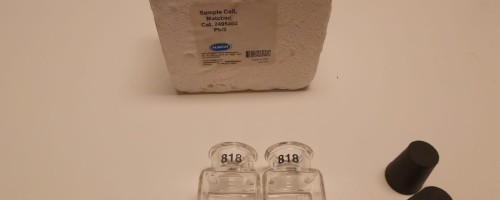 Cuvetta quadrata hach in vetro con tappo - diametro 1 pollice - set di 2 pezzi - Codice 2495402